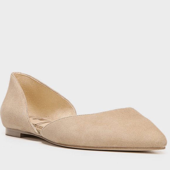 Sam Edelman Rodney D'Orsay Flats in Oatmeal Suede - Picture 1 of 5